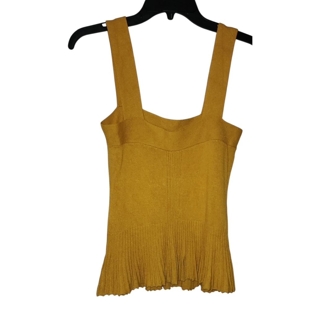 Anthropologie Yellow Knit Tank Top Sleeveless Small - Picture 3 of 8